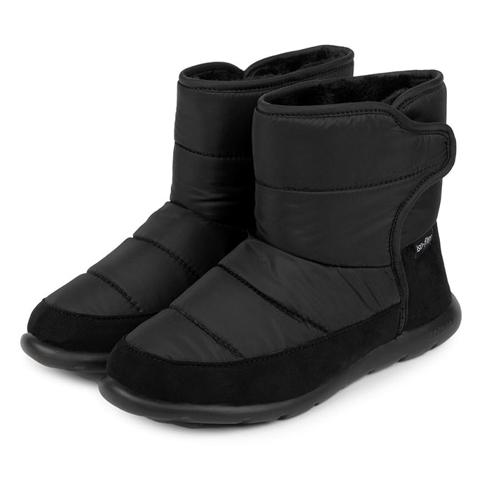 Isotoner Ladies Iso-Flex Quilted Boot Slipper Black Extra Image 1